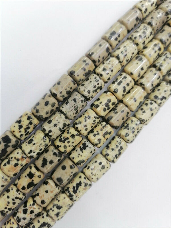 1 Strand 14x10mm Natural Dalmation Jasper Cylinder DIY Spacer Beads 15.5" HH8836