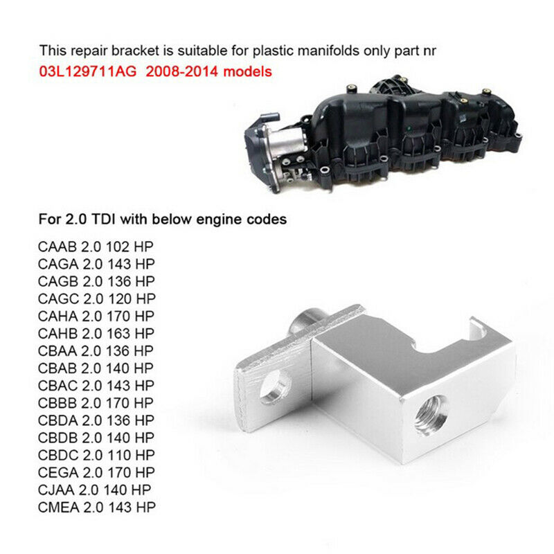 P2015 Repair Bracket Kit Fit For car Seat 2.0 TDI CR with Intake Manif PT