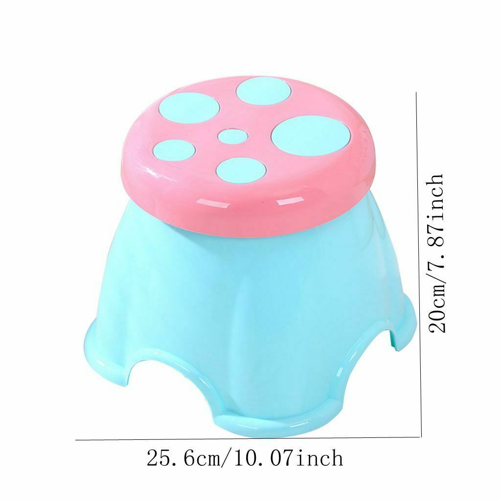 2pcs/Set Pink/Coffee Non-Slip Portable Kids Stackable Footstool for Bedroom
