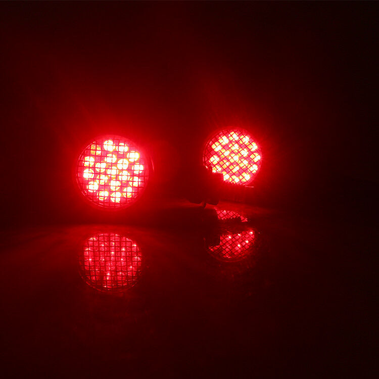Black+Red Bullet Grid Turn Signals Indicator Light For Universal Motorcycles