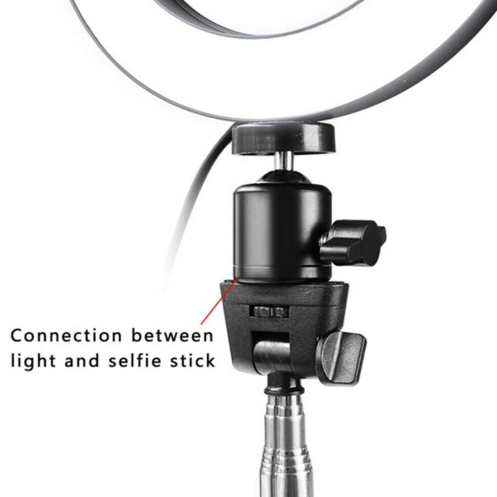 Dimmable 5500K LED Camera Ring Fill Light Photo Phone Video Selfie Annular Lamp