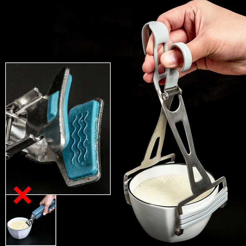 Household Pot Clips Anti-scalding Stainless Steel Bowl Clamp Lifter Dish TonFCA