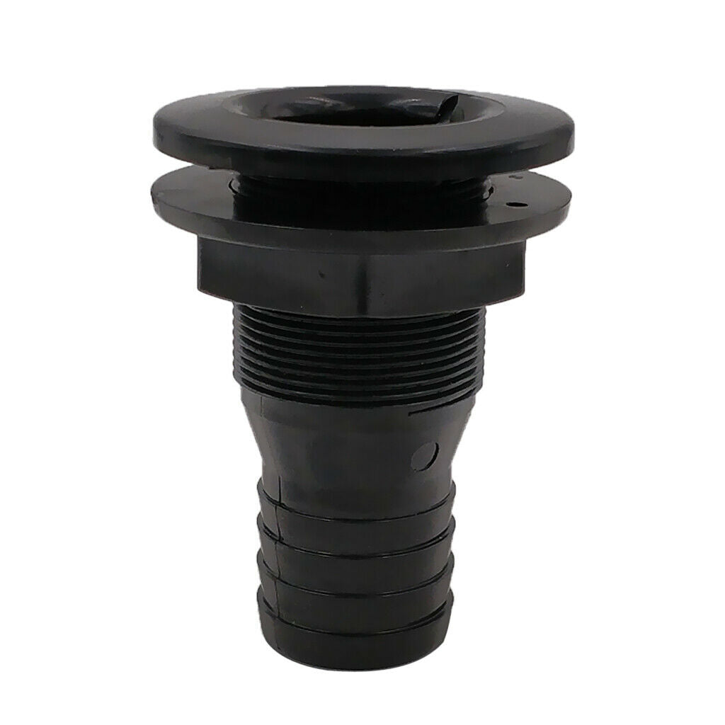 Marine 1.5 Inch Plastic Covered Thru-Hull Bilge Pump Hose Fitting For Boats