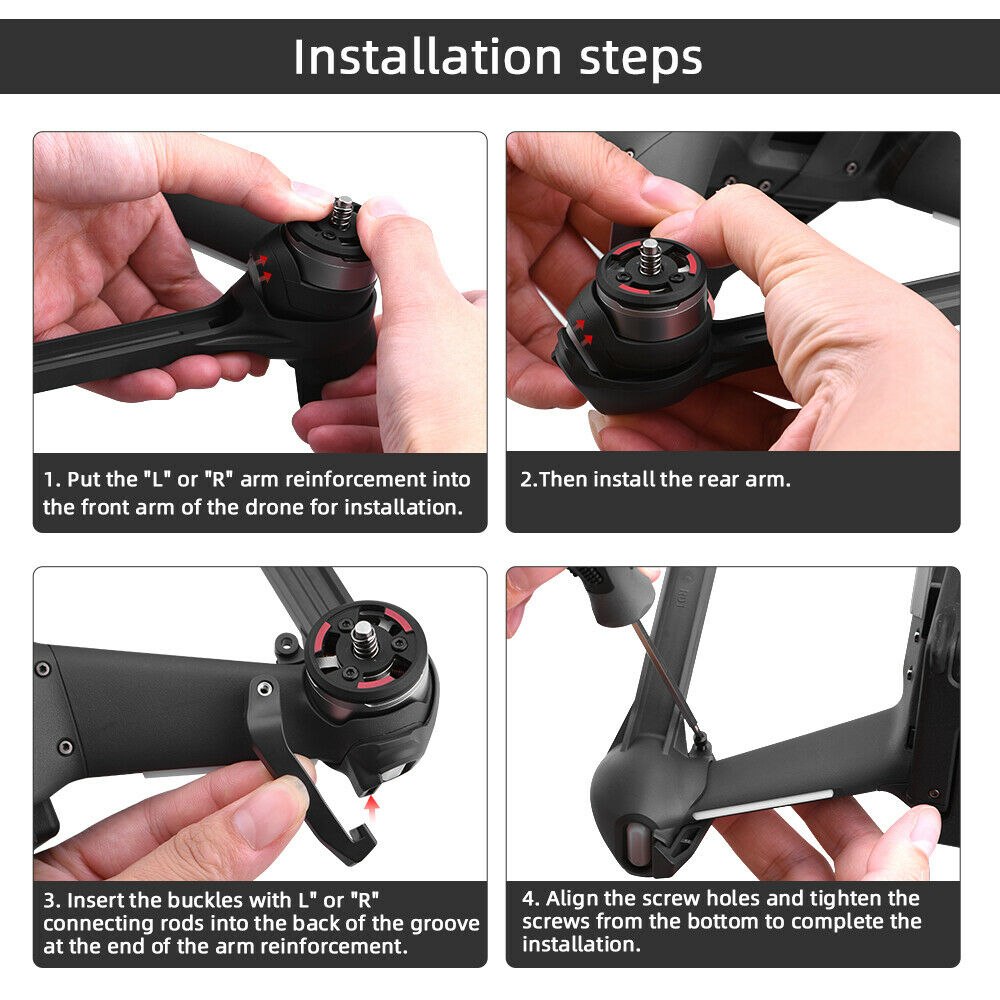 For DJI FPV Drone Arm Bracers effectively enhance drone arm strength