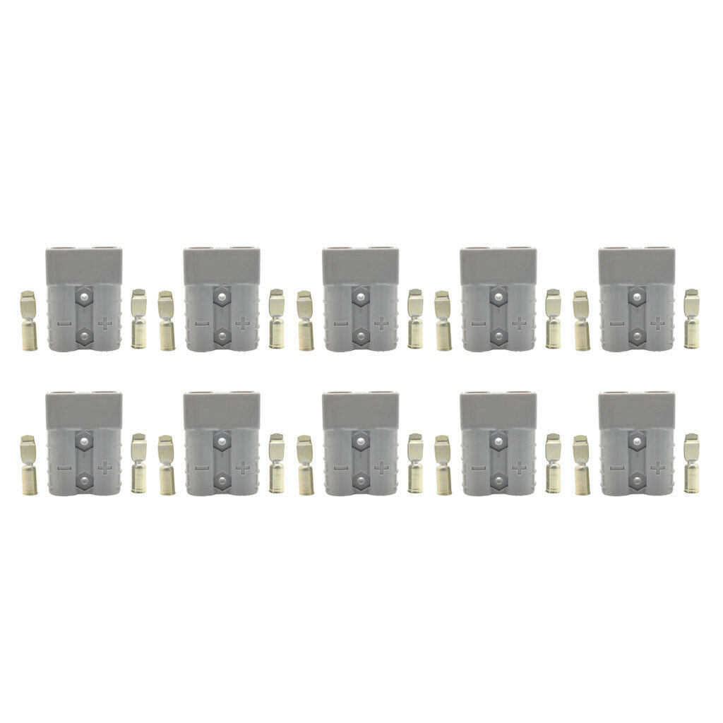 10Pcs Battery Connector 600V 50Amp Plug Double Poles for Anderson Motorcycle
