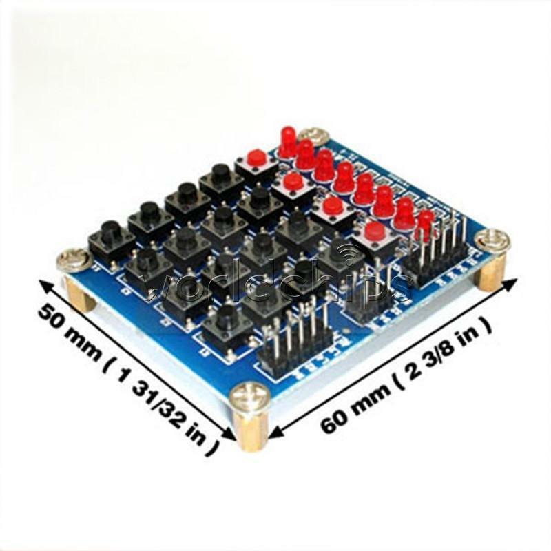 4x4 Matrix Array Keyboard 16 Key Switch Keypad 8 LED 4 Button For Arduino