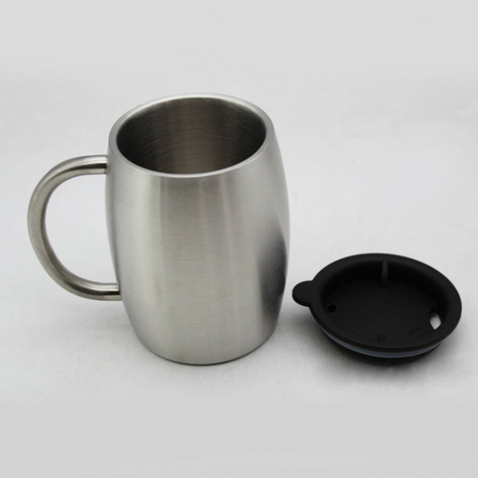 Camping Stainless Steel Coffee Mug Double Wall Insulated Tea Cup Spillproof
