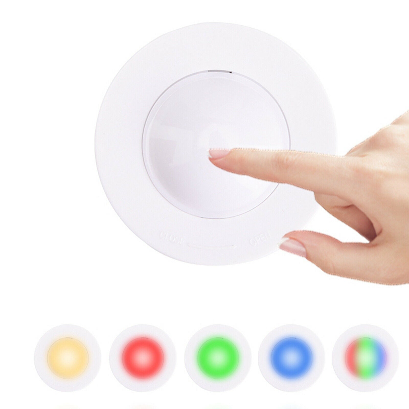 Touch RGB LED Motion Sensor Counter Cabinet Light 6Lamp 2 Remote
