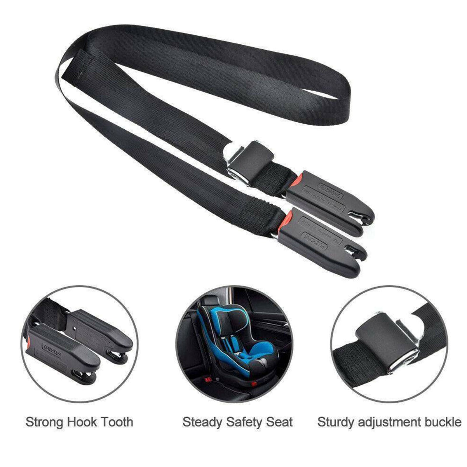 Adjustable Isofix Latch Link Belt Anchor Holder Car Baby Kids Safe Seat Strap
