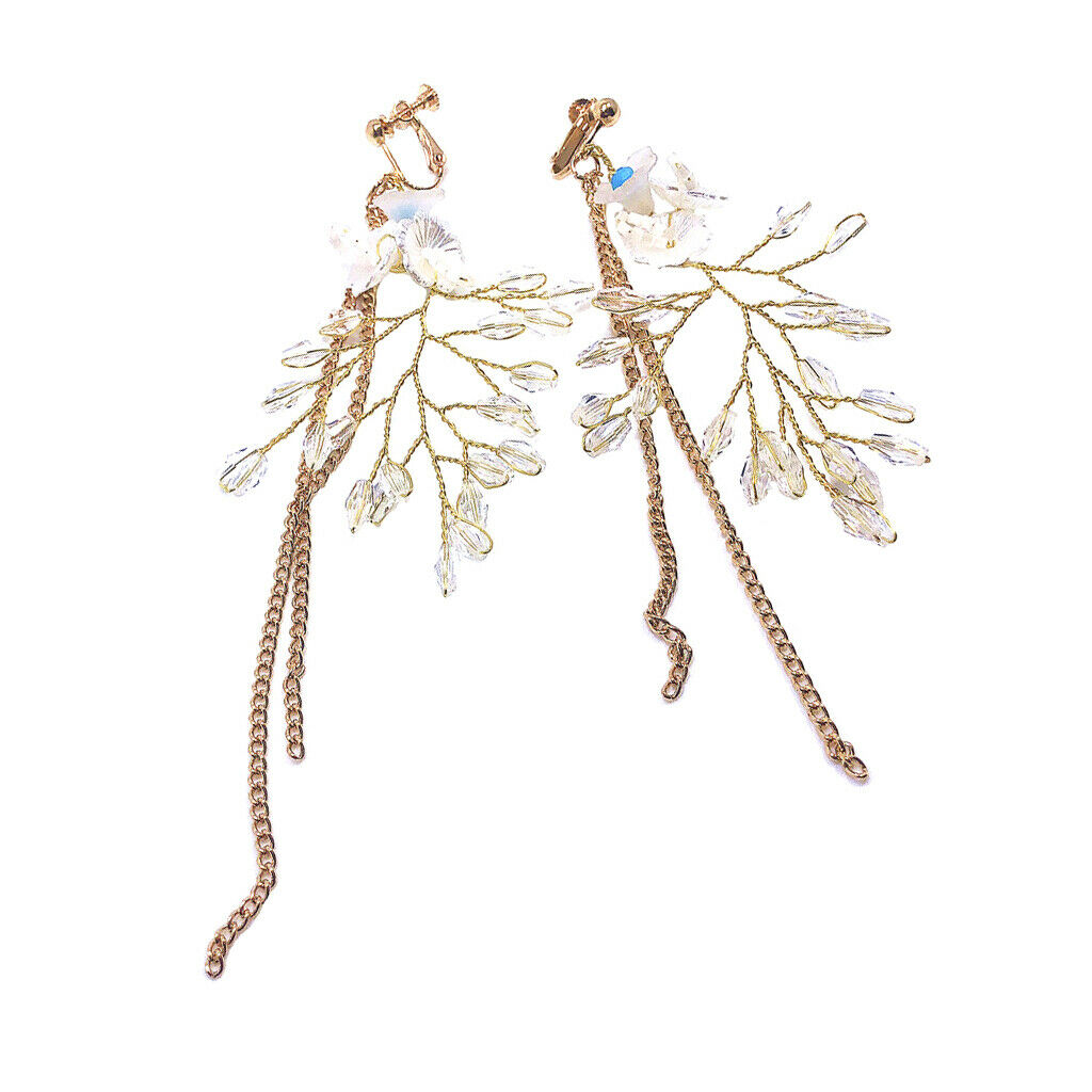 Elegant Crystal Rhinestone Dangle Drop Earrings Wedding Pageant Prom Jewelry