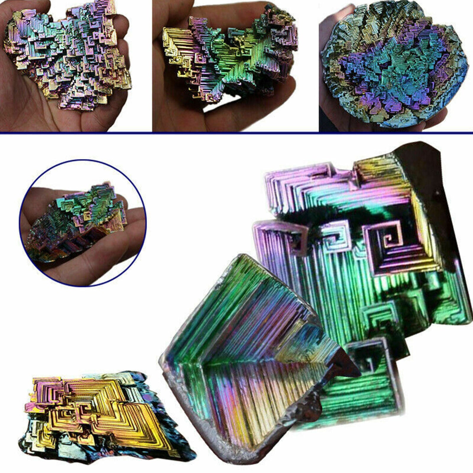 Colorful Bismuth Bismuth Crystals High Purity Bismuth Metal Crystal Sample