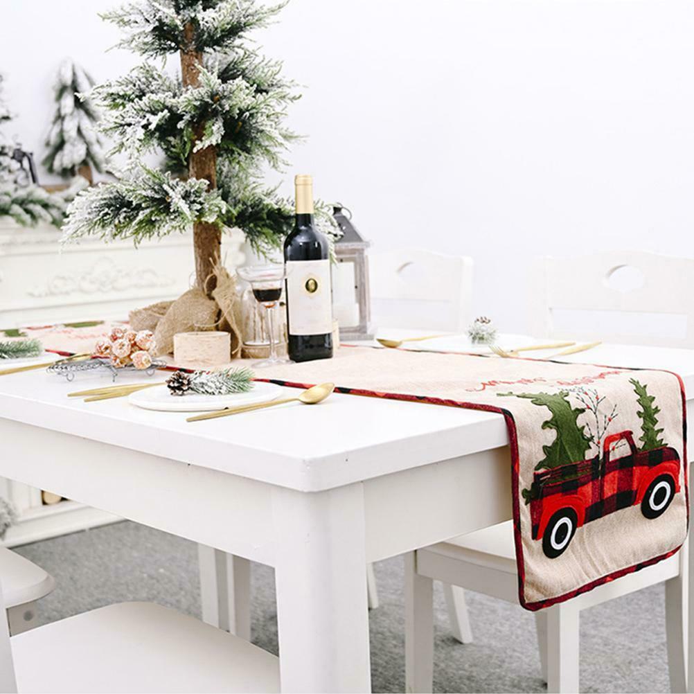 Burlap Christmas Table Runner Christmas Table Runner for Christmas Party Decor