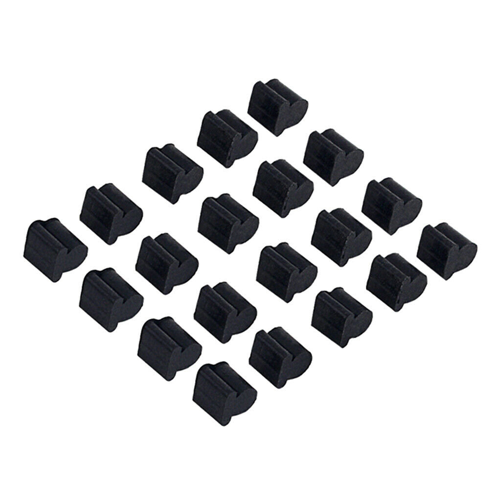 20 Pack Black Alto Horn Silica Gel Buffering Pads Parts Instrument Accessory
