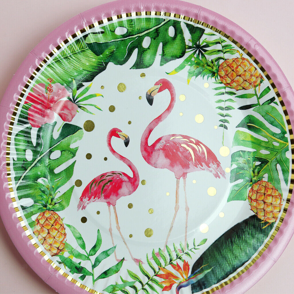 10 pieces flamingo paper plates paper plates disposable party dishes cake plates