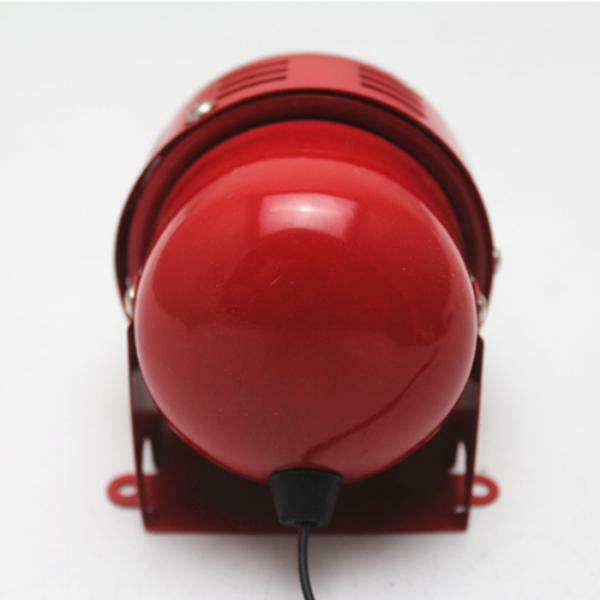 12V Car Motorcycle 1950's Electric Driven Air Raid Siren Horn Loud Sound Red