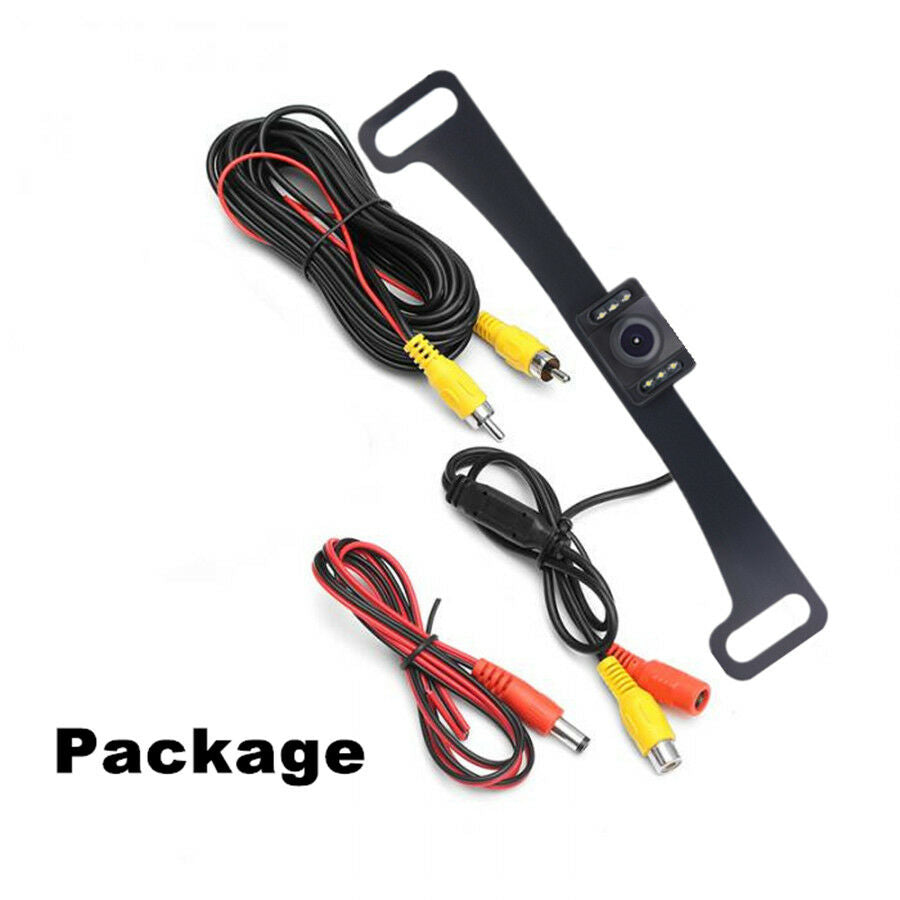 Adjustable Car Rear View Reverse Backup Camera License Plate 6LED
