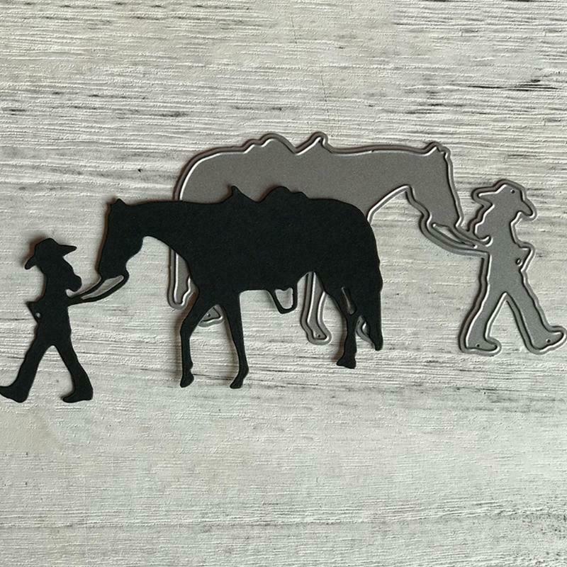 Lead a Horse Metal Cutting Dies Stencil Scrapbooking DIY Album Stamp Paper Card