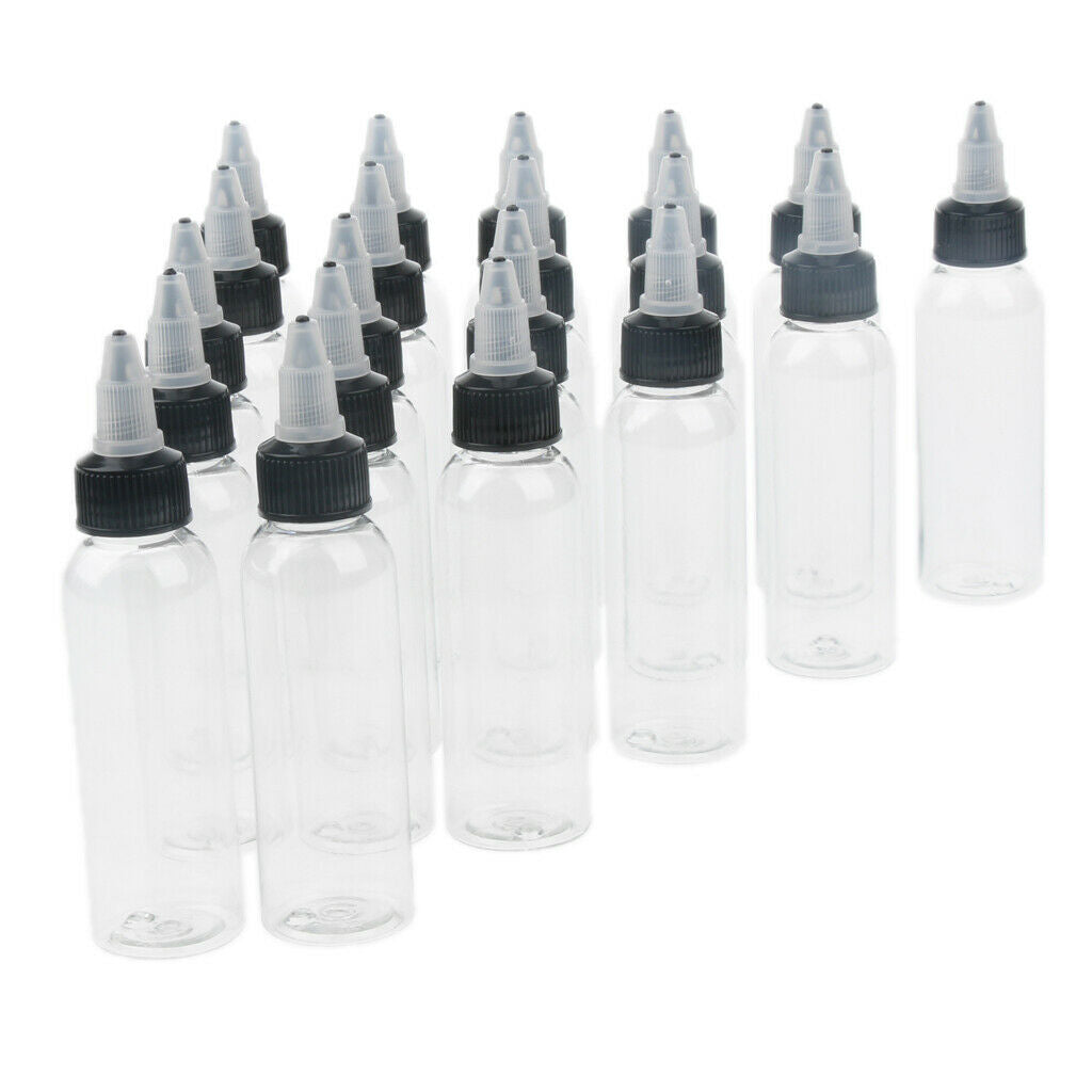 30 Pcs Empty Plastic Squeeze Bottle with Twist Top   Tip Applicator 120ml
