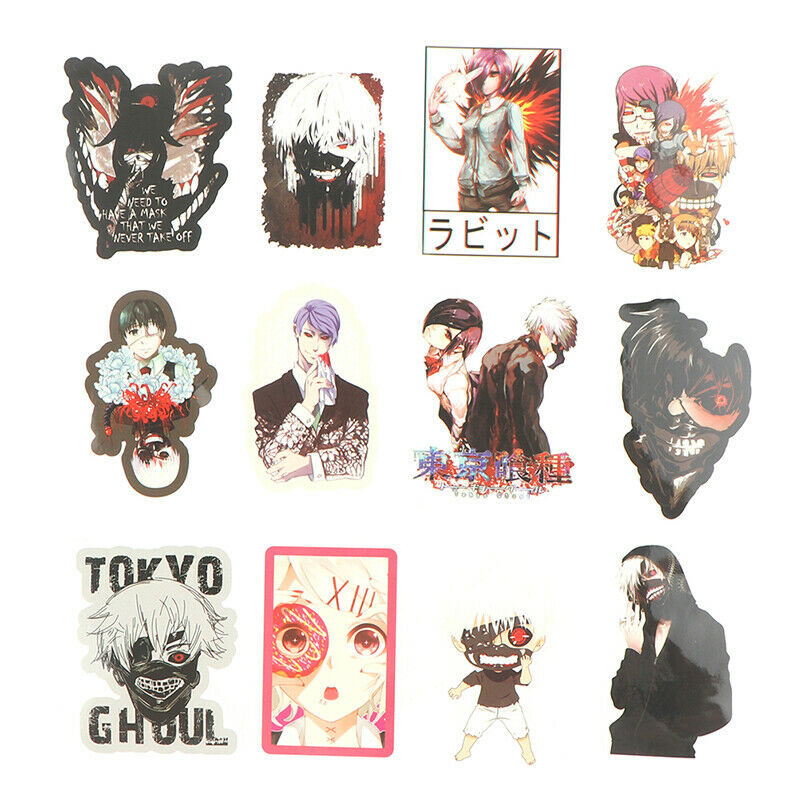50Pcs Tokyo Ghoul Anime Stickers Waterproof Not Repeating Skateboard SticDEAU