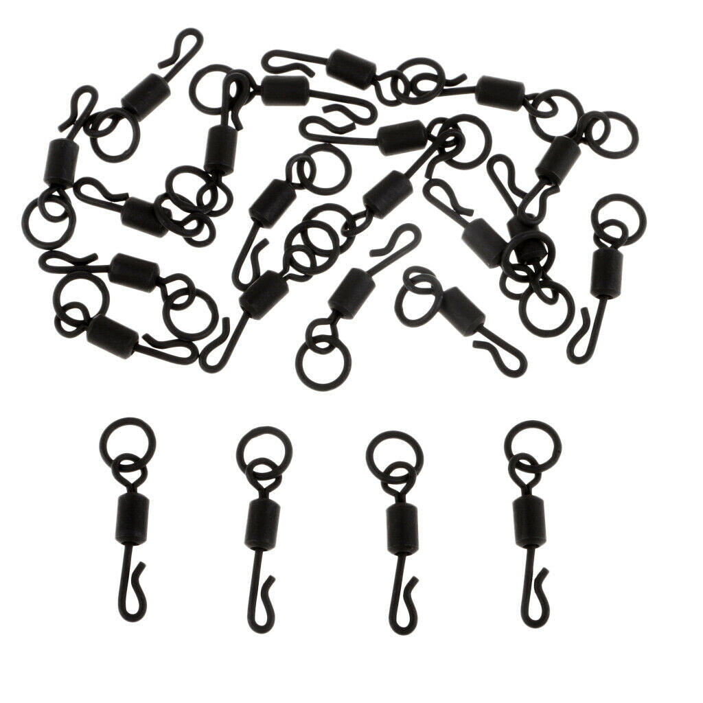 25pcs Quick Change Swivels with Ring Size 4 Chod Rigs Carp Fishing Tackle