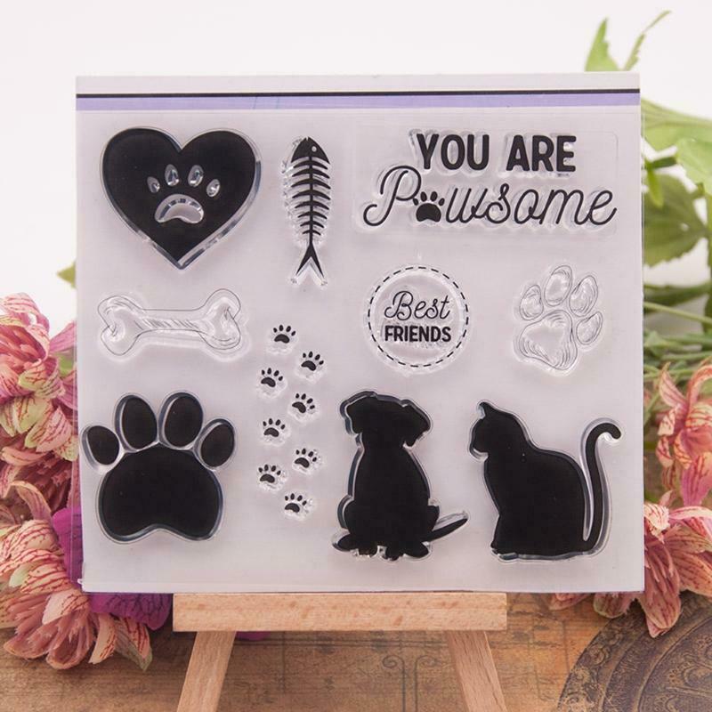 Dog Cat Clear Silicone Seal Stamp For DIY Album Scrapbooking Photo Card Decor