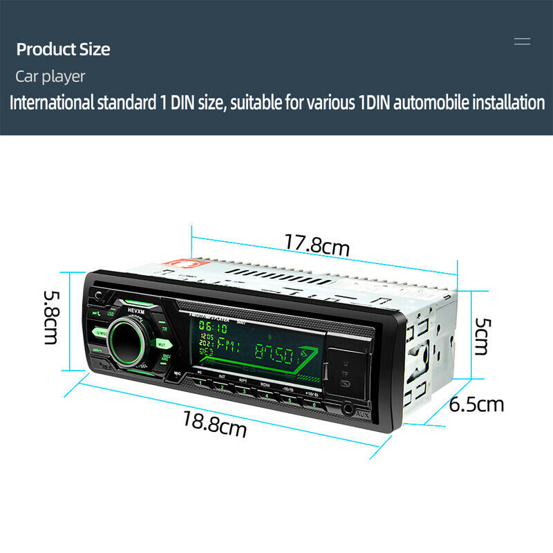 Dual USB Car MP3 Bluetooth Player Audio Host Digital Stereo FM Radio Hands-free