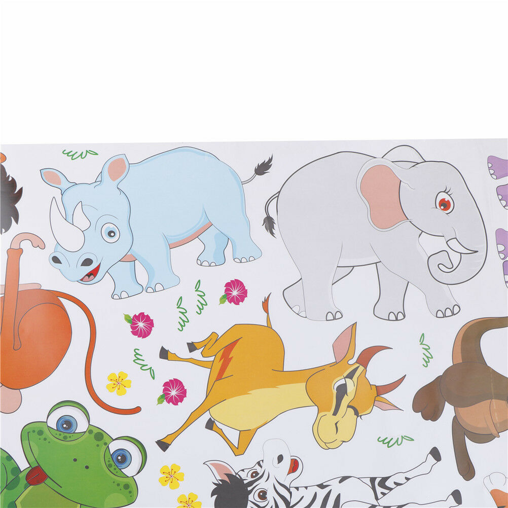 jungle animals wall stickers for kids rooms decor poster wall decals removabl SJ