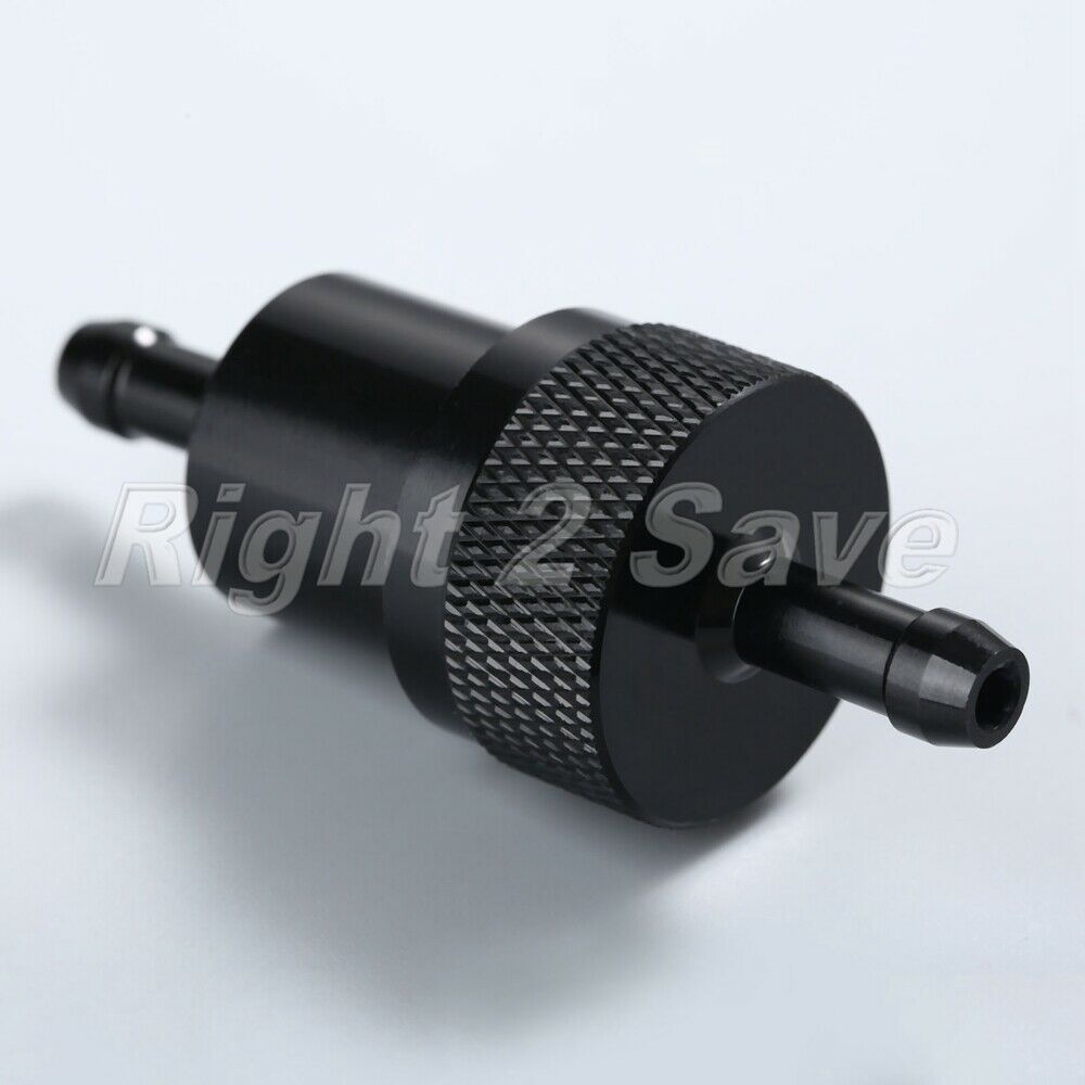 Motorcycle Fuel Oil Inline Filter Cleaner 1/4" 6mm CNC Aluminum Alloy Universal