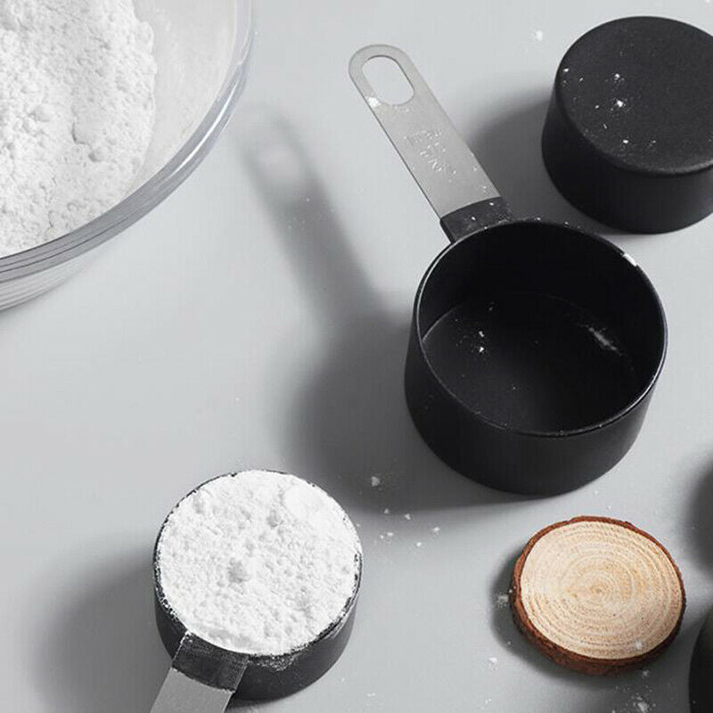 8Pcs/set Stainless Steel Measuring Cups and Spoons Set Kitchen Baking Gadget DD