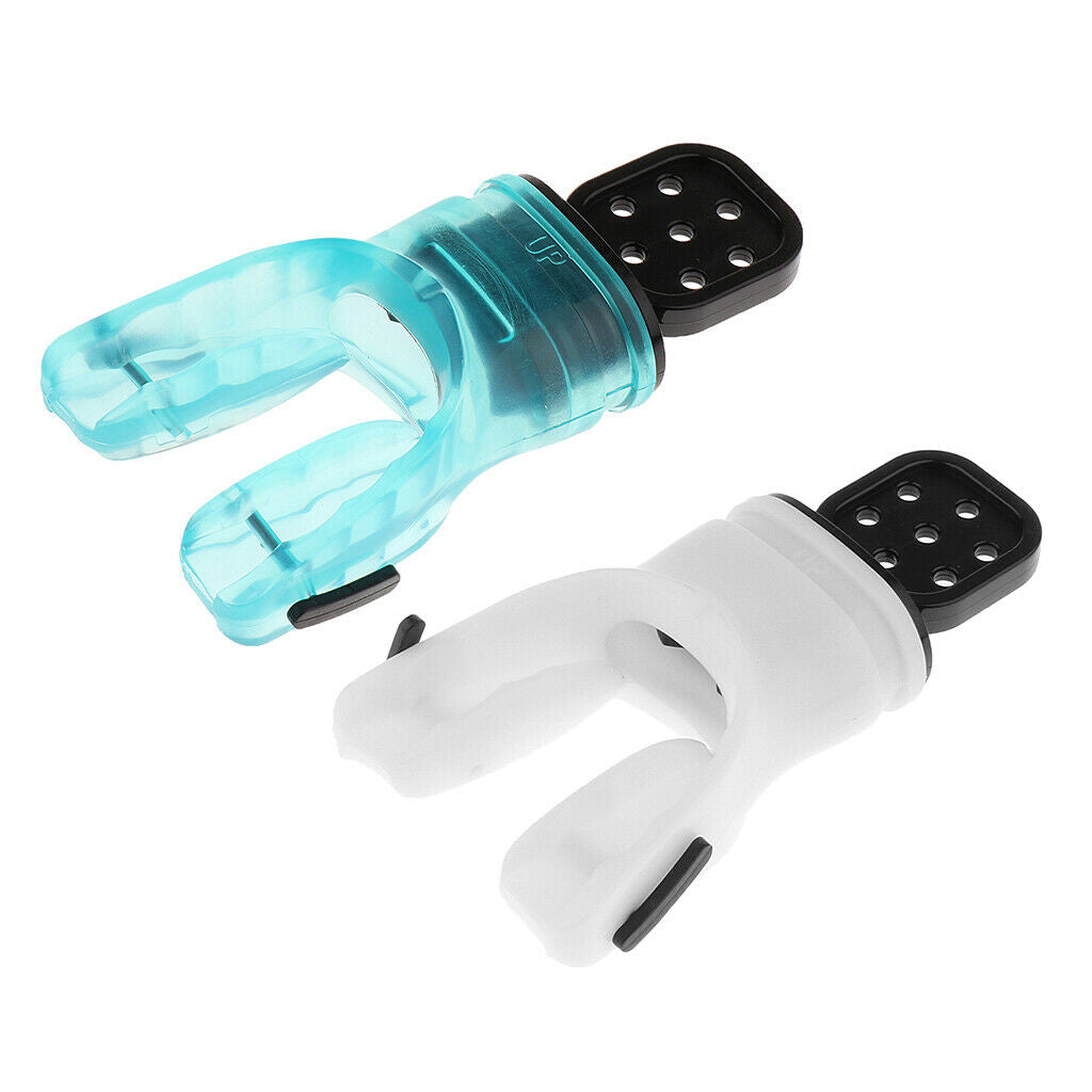 2PCS Scuba Diving Silicone Regulator Bite Mouth Piece White Green