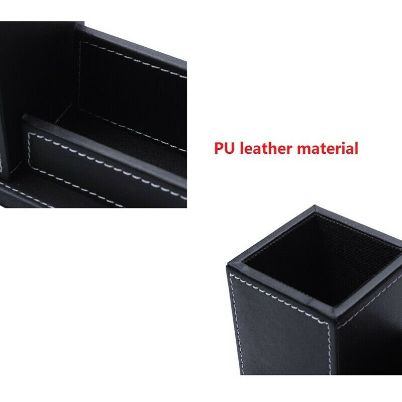 1PCS PU Leather Multi-Function Desk Stationery Organizer Storage Box Pen, PhB9G5