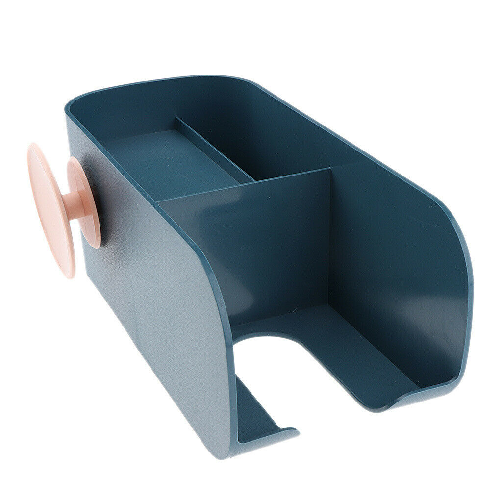 Wall Mounted Hair Dryer Rack Holder Bathroom Accessories Organizer Dark Blue