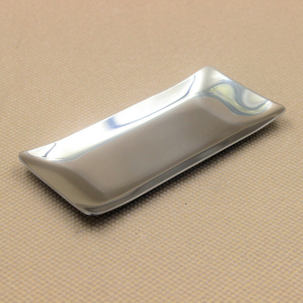 Stainless Steel Towel Dish Snack Tray Fruit Salad Plate Napkin Holder,Flat