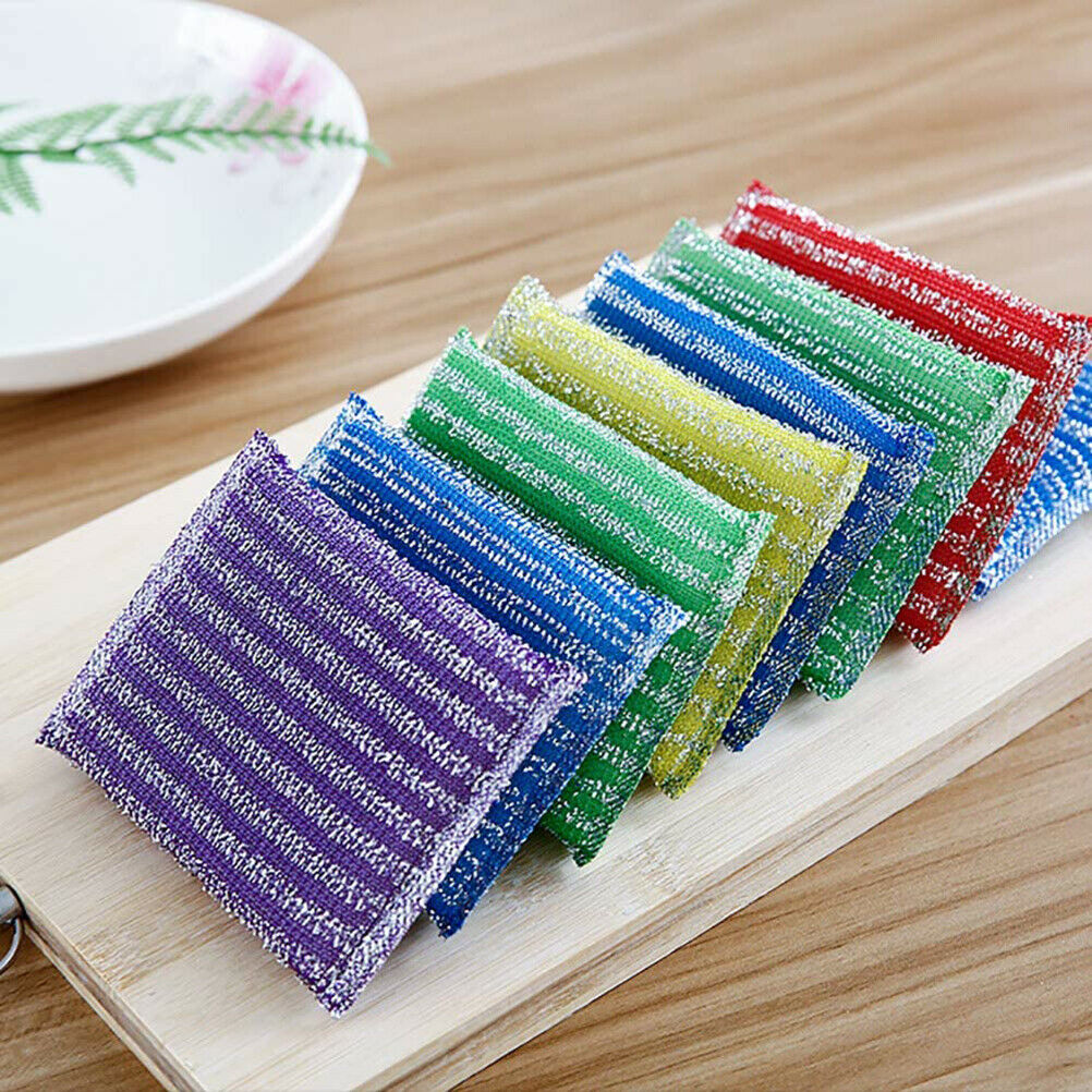 4Pcs/set Metal Abrasive Sponges Kitchen Cleaning Sponge Brush for Pots and Pans