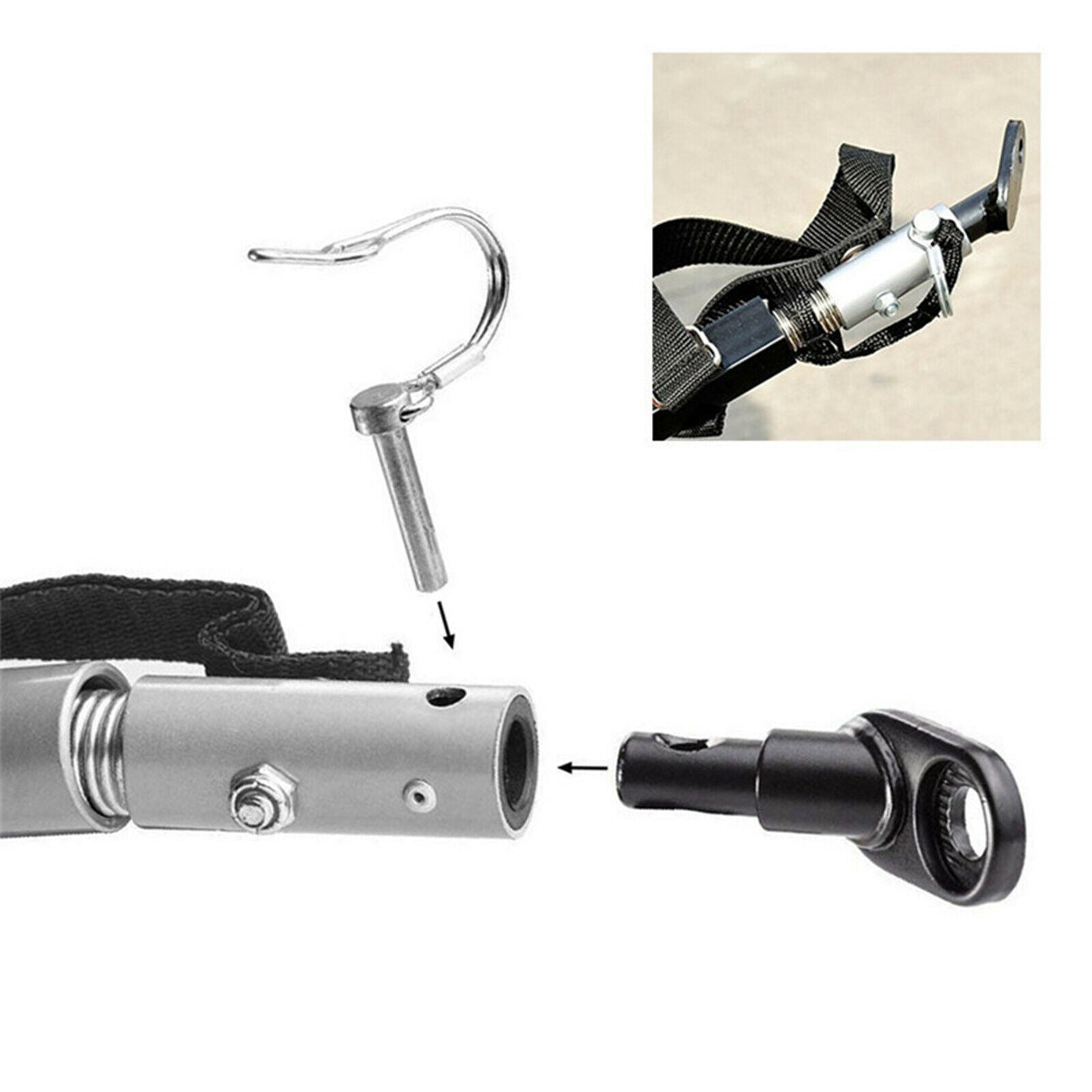 Bike Trailer Hitch Linker Connector Coupler Bicycle Trailer Carry Adapter