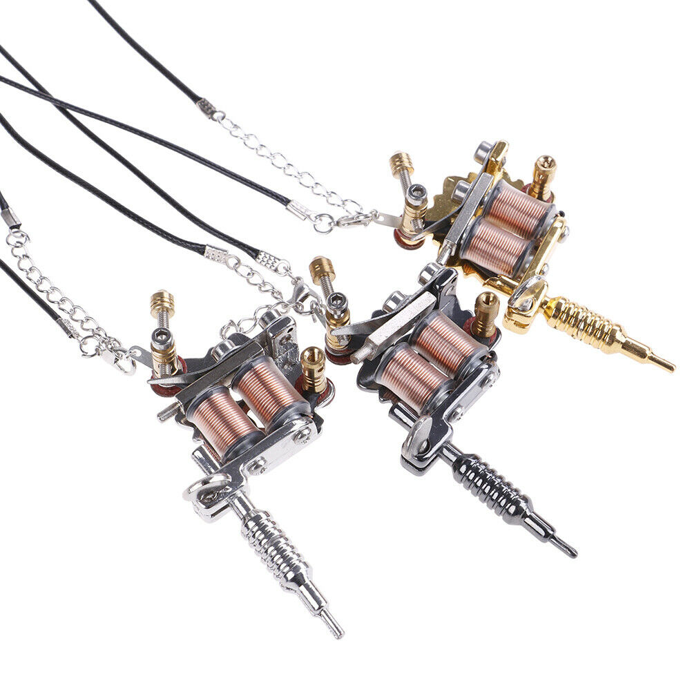 1X Mini Tattoo Machine Tattoo Keychain Key Holder Punk Style As Pendant O.l8