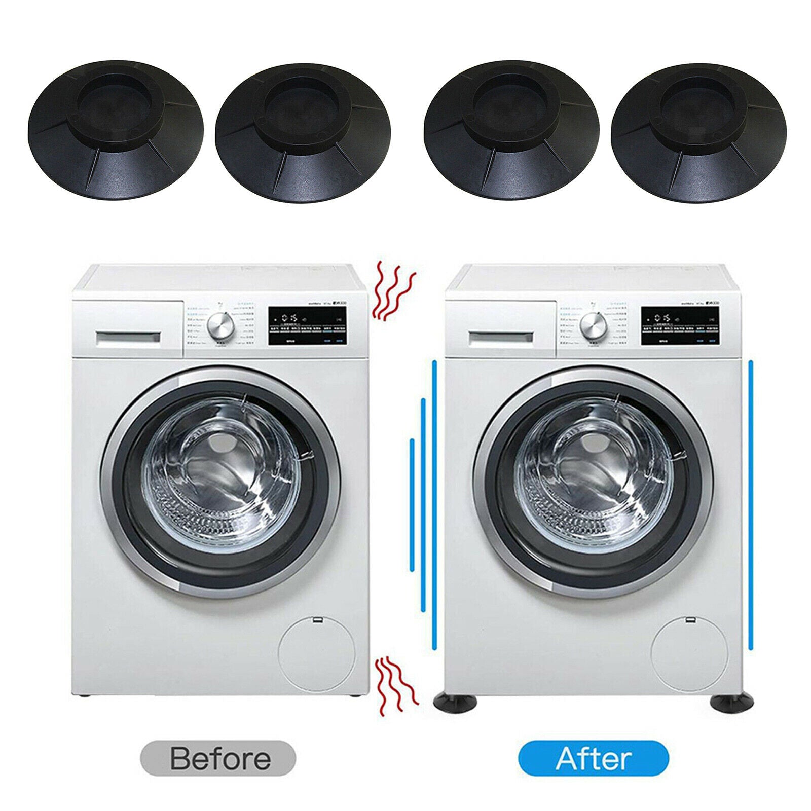 Anti Vibration Pads for Washing Machine | Non Feet Pad for Appliance 4 Pack