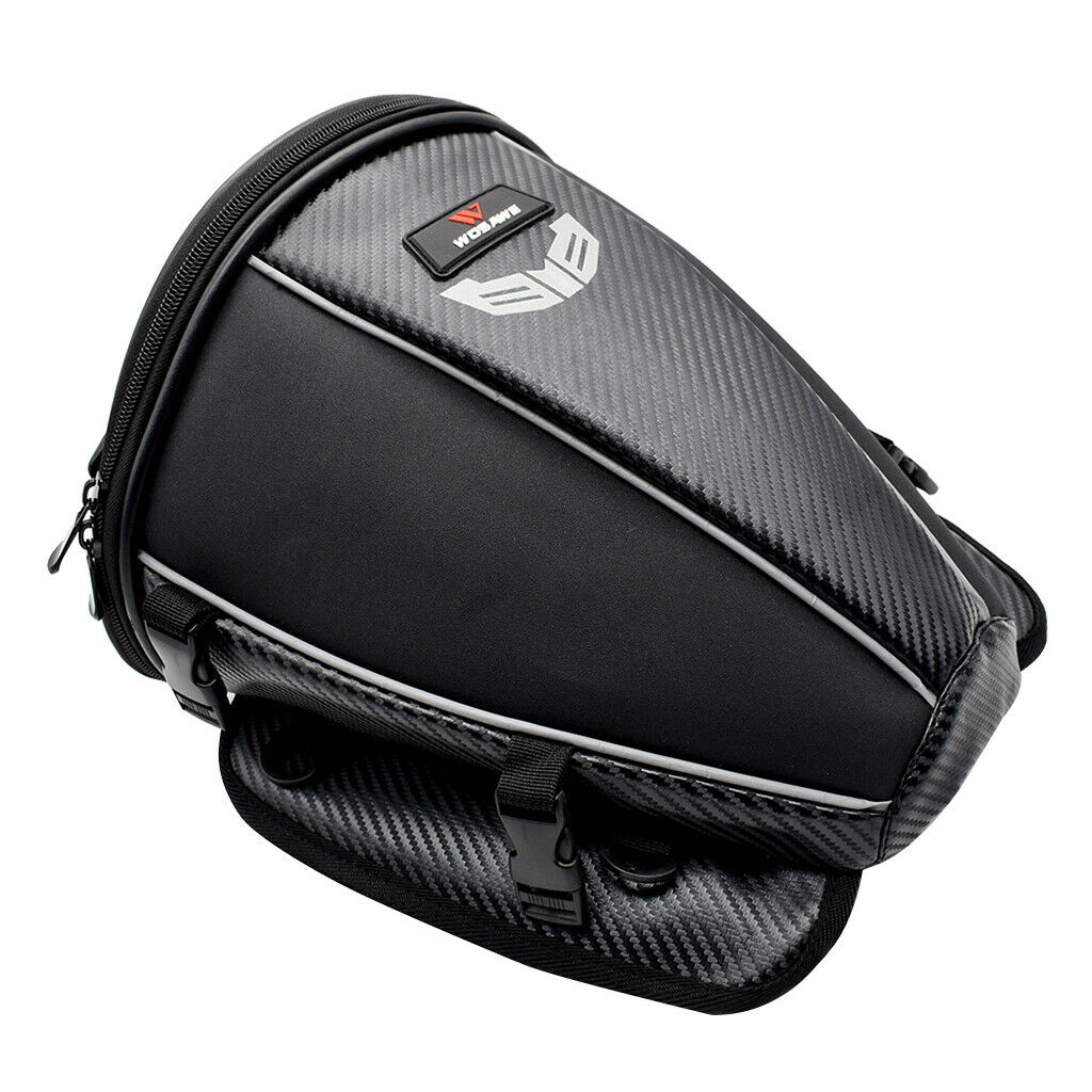 Motorcycle Dry Duffle Tail Bag Waterproof Saddle Pouch & Reflective Strip
