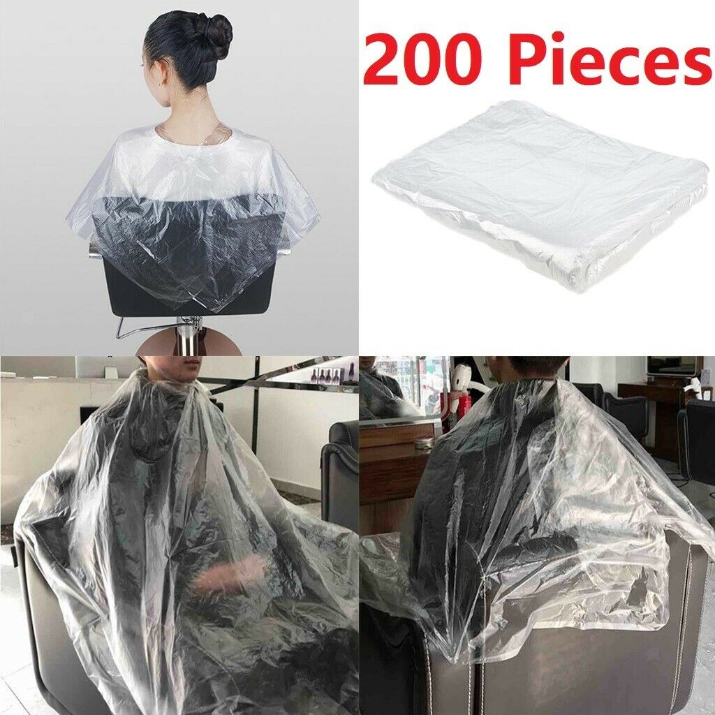 200x Disposable Hair Cutting Capes Barber Home Salon Gown Dyeing Apron Cloth Bib