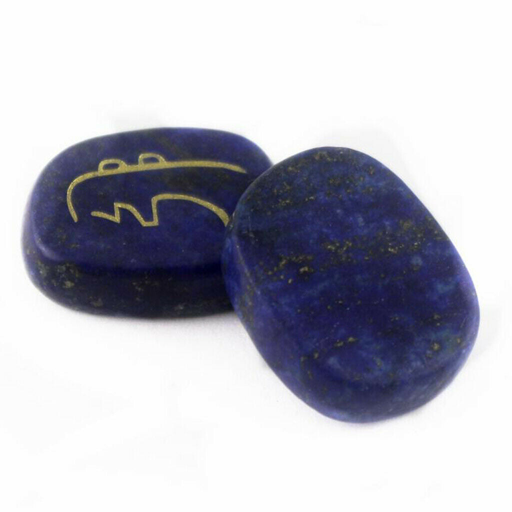 4 Pieces Crystal Pebble Eggstone Polish Sculpture Lapis Lazuli Jewels Decorative