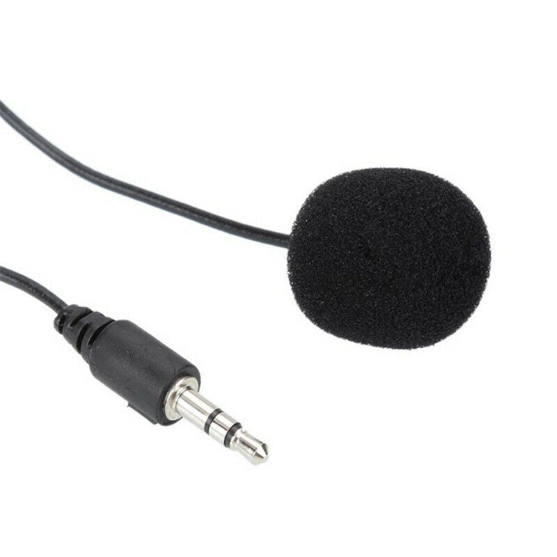 3.5mm Clip On Coat Lapel Microphone Hands Free Wired Condenser Mini Mic NewBDAU