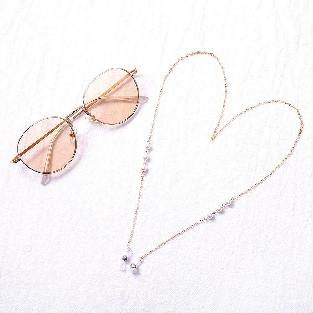 Sunglasses Strap Necklace Eyeglass Lanyard Chain 3 Beads Women Men Jewelry