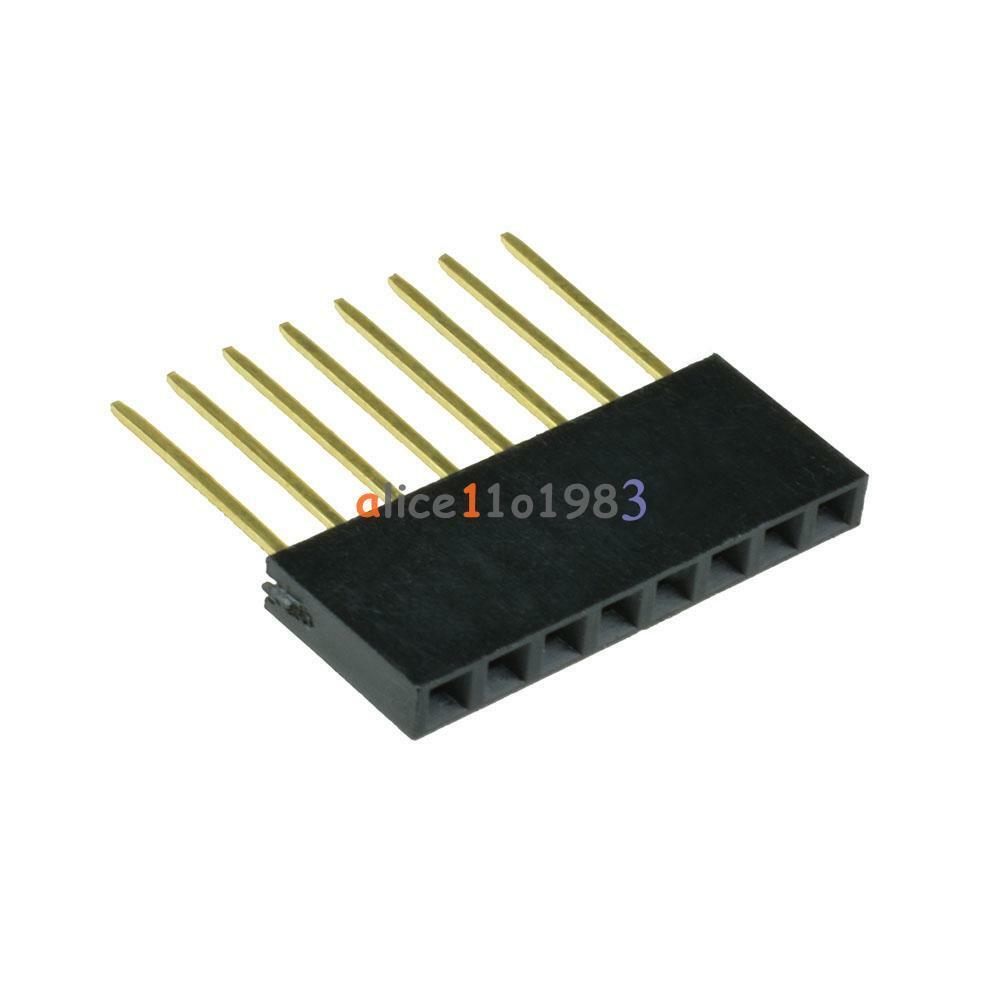 50pcs 8 Pin 2.54 mm Stackable Long Legs Femal Header For Arduino Shield