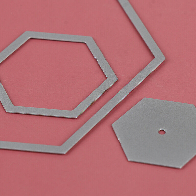 DIY carbon steel die for children DIY embossing die cutting hexagon fra.l8