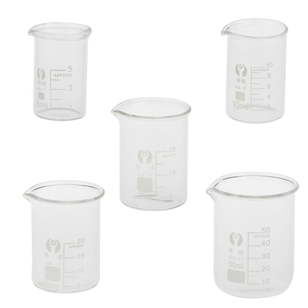 10ml Laboratory Borosilicate Glass Beaker Measuring Cup Lab Glassware