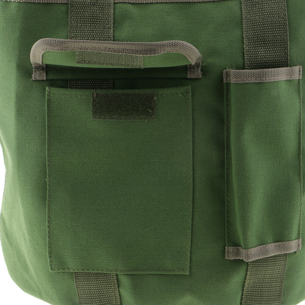 Green Canvas Gardening Garden Bucket Tool Bag Storage Holder for Accessory