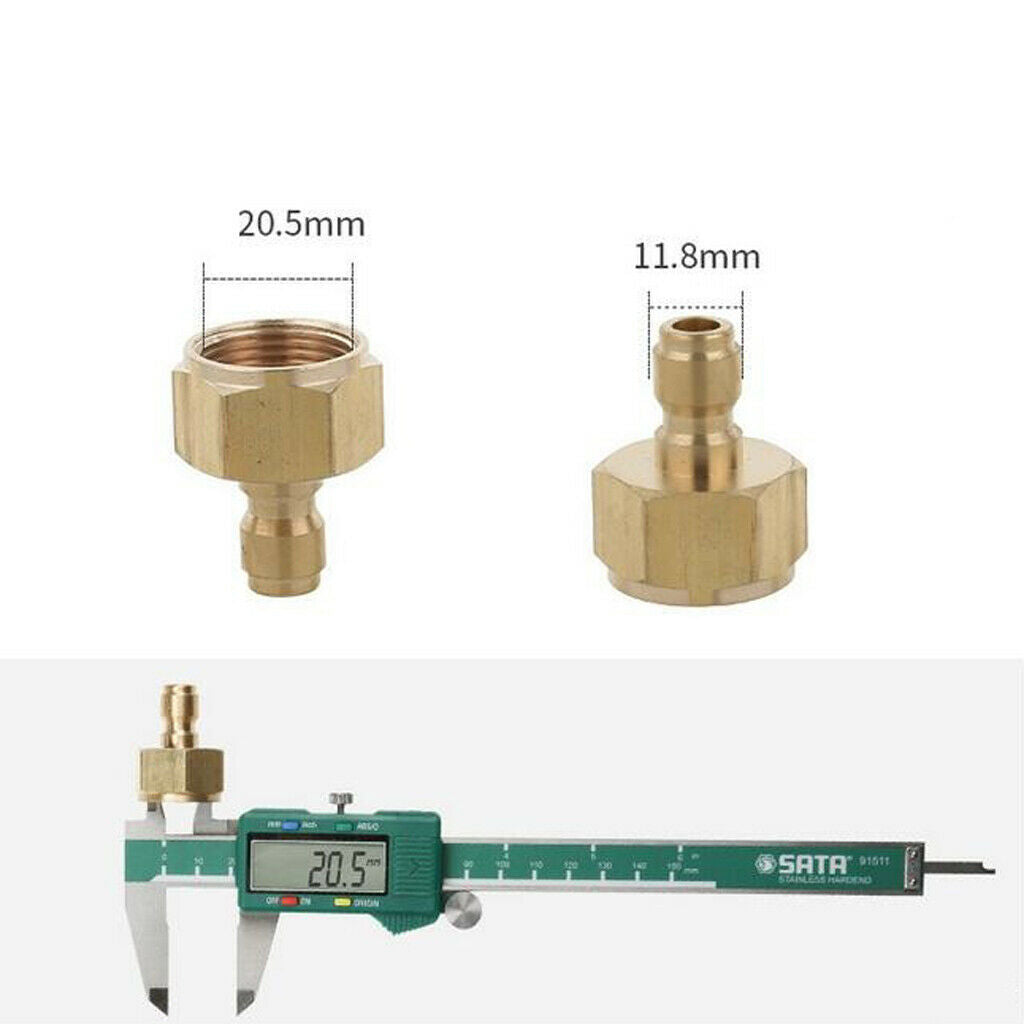 2 X Brass Pressure Washer Hose Connector Tools M22 X 1.5mm Male & Female Set