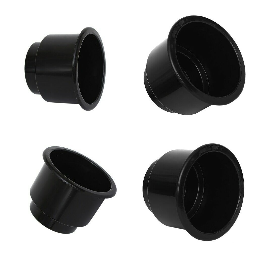 4x Black Single Cup Bottle Installing Holders Marine Boat Ship RV Truck