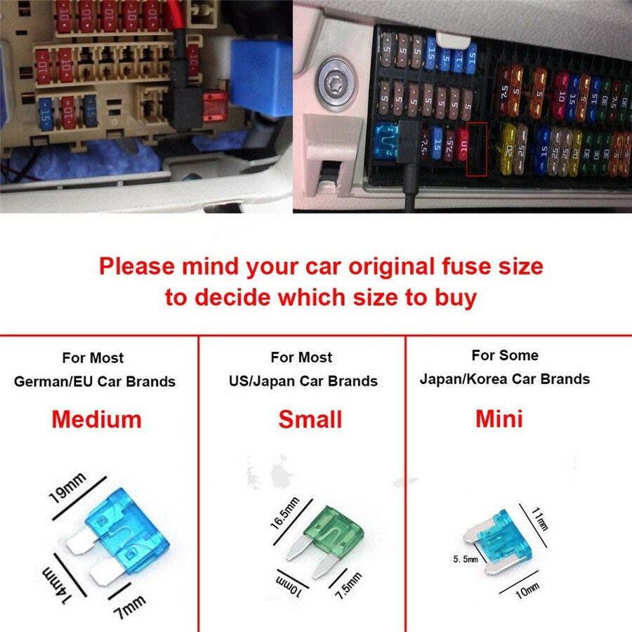 110Pcs Assorted Small & Middle Size Blade Fuse 2-35 AMP Insurance Auto Car Truck