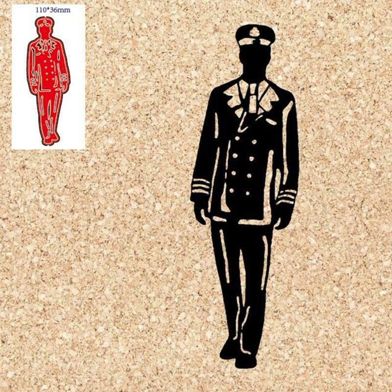 Policemen Metal Cutting Dies Stencil DIY Scrapbooking Album Paper Card Template